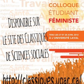 Les Actes du Colloque étudiant féministe sont lancés! Les Actes du Colloque étudiant féministe sont lancés!